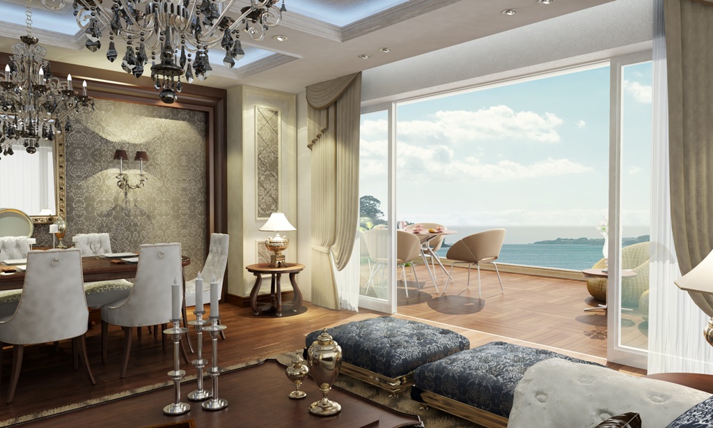 Exclusive Marmara Sea View Istanbul Apartments - sea view lounge