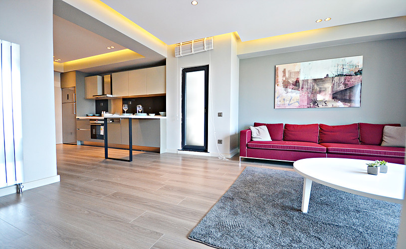 Esenyurt Keyready Investment Apartments - Istanbul - Open-plan living area