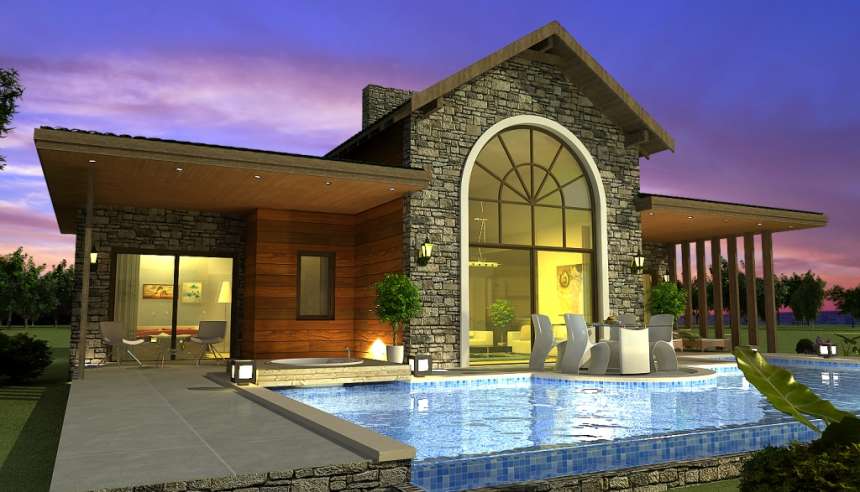 Off-plan Luxury Uzumlu Bungalow - Exterior front facede