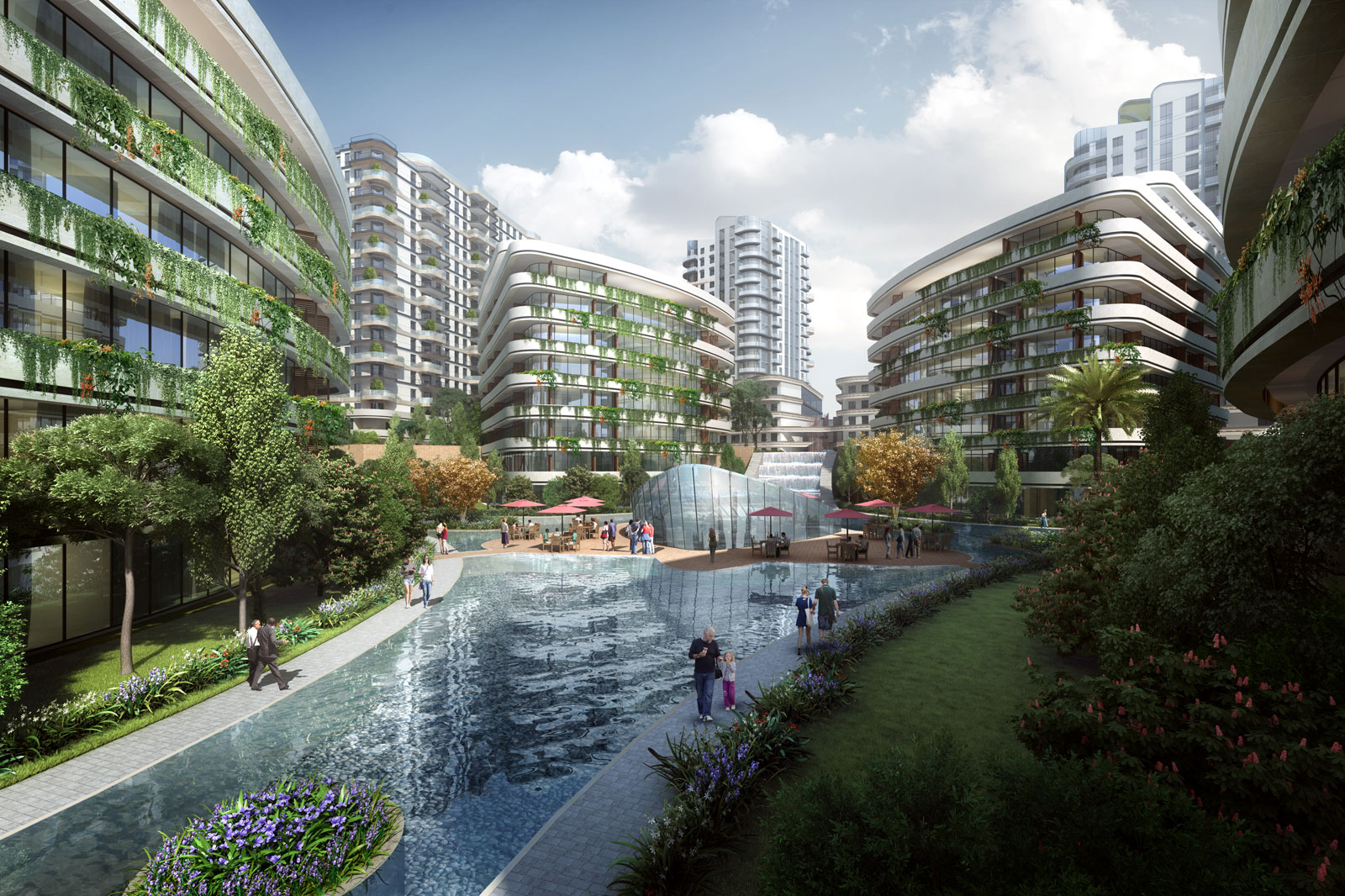Istanbul Apartments With Natural Surroundings - Water features and landscaping
