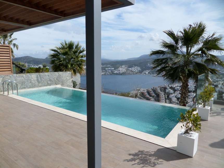 Stylish Sea View Villas - Gundogan - Sea view infinity swimming pool