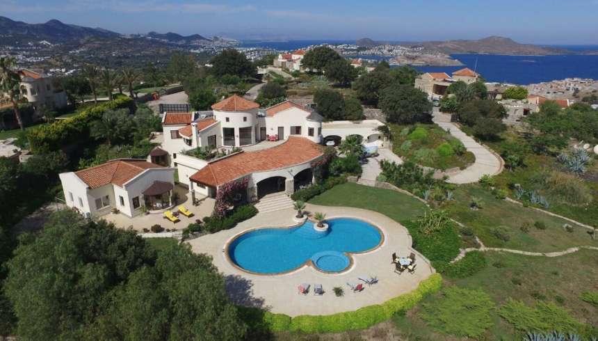 Large Secluded Bodrum Villa- Yalikavak - Aerial view