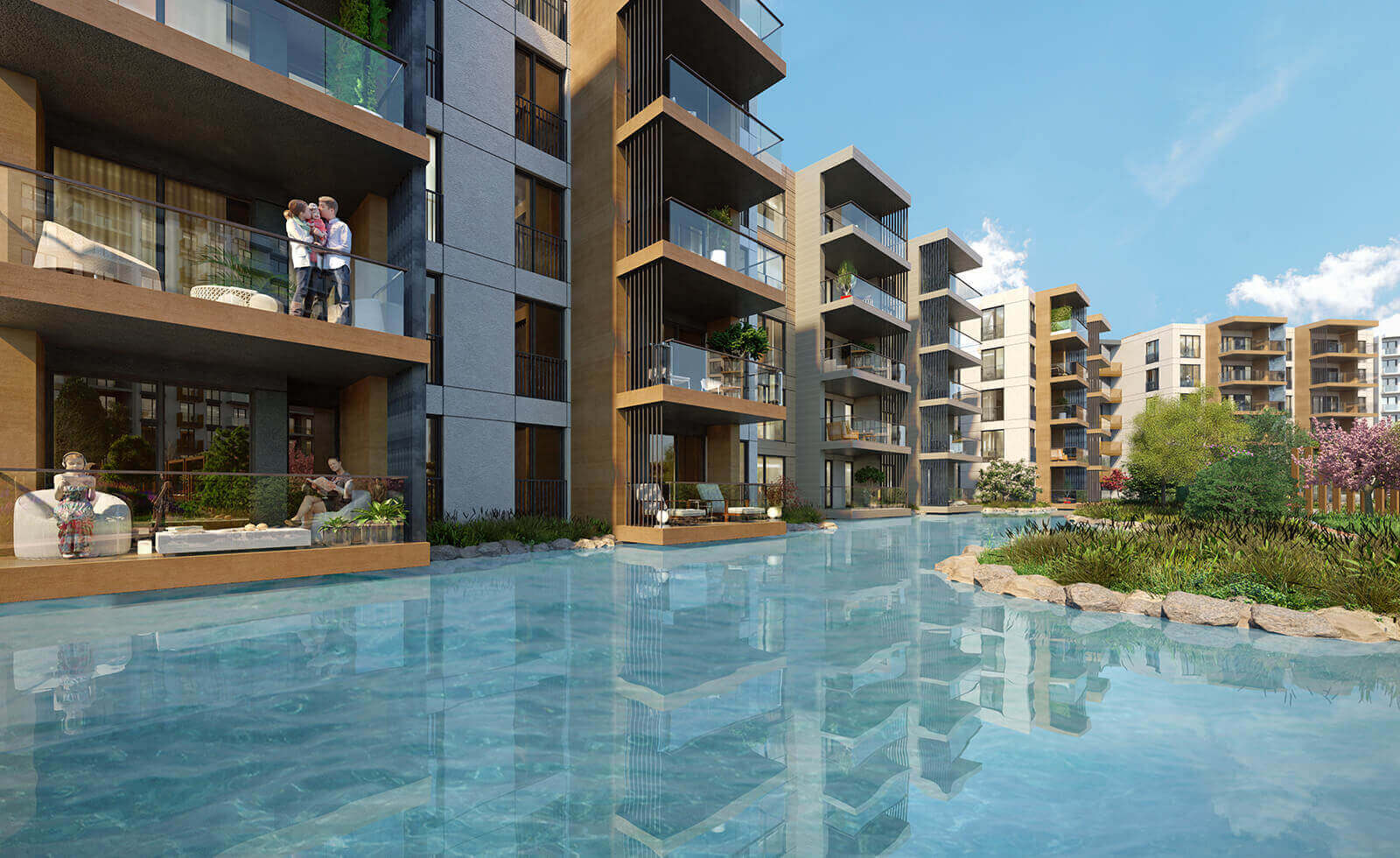 Istanbul Apartments With A Nature Setting - Waterside terraces