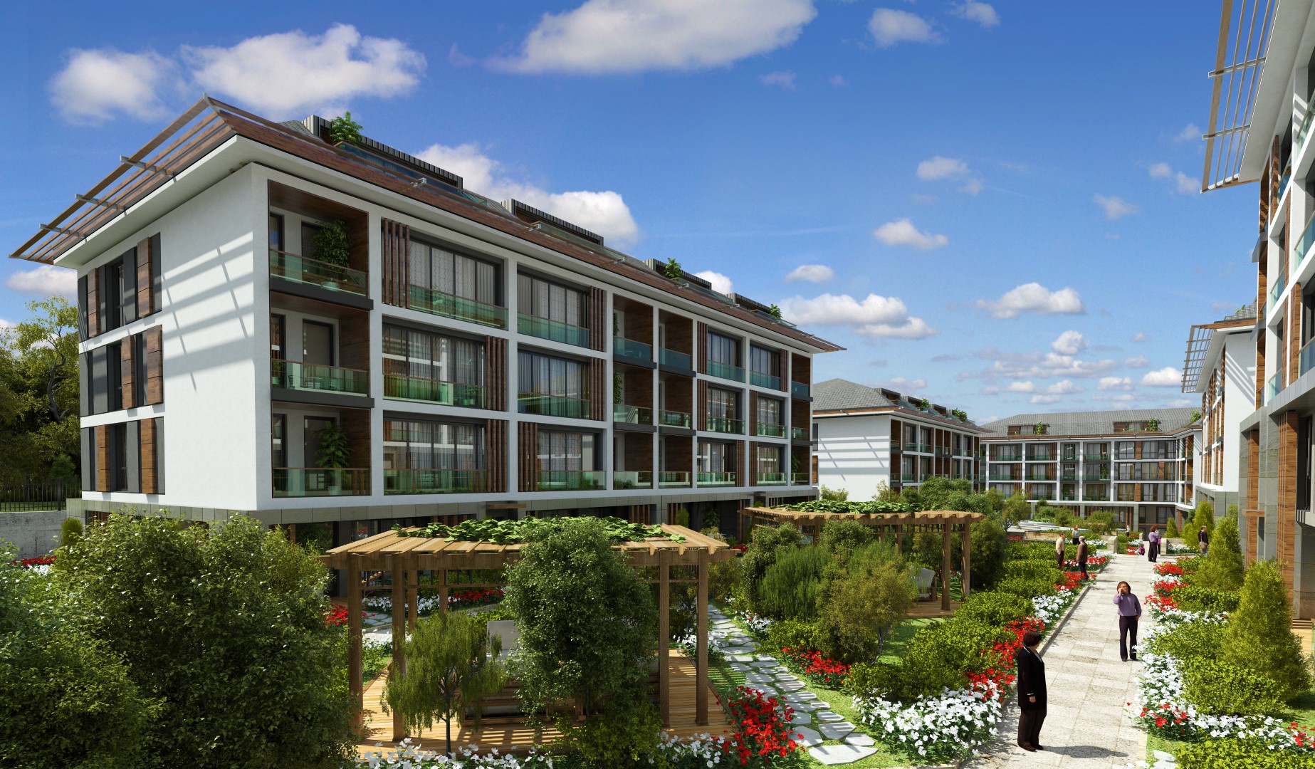 Luxury Istanbul Exclusive Homes - Shaded pergola seating areas