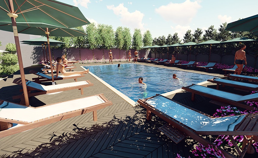 Sea View Apartment - Kadikoy, Istanbul - Pool and sunbathing terrace