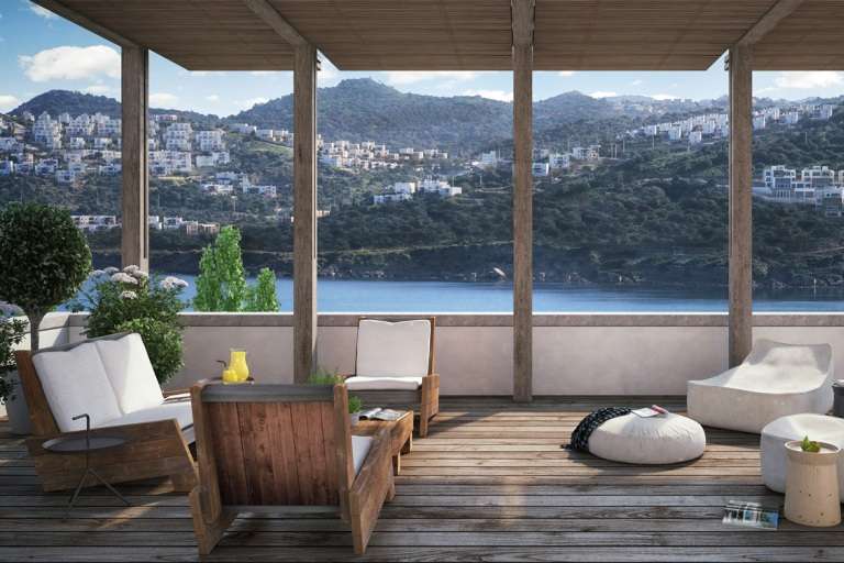 Luxury Beach Homes - Gumusluk, Bodrum - Rooftop terrace and views
