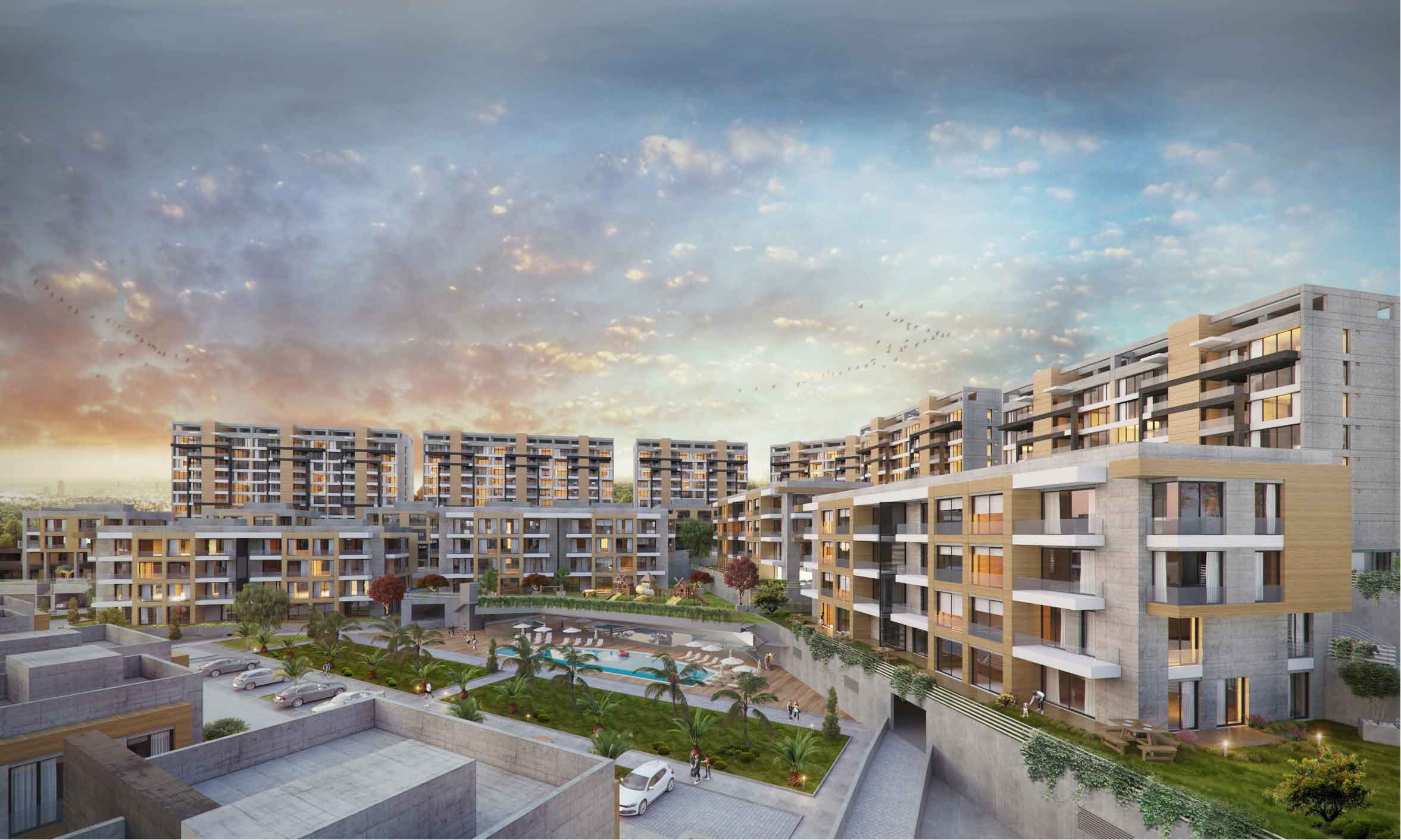 Bahcesehir Nature View Apartments - Low rise complex