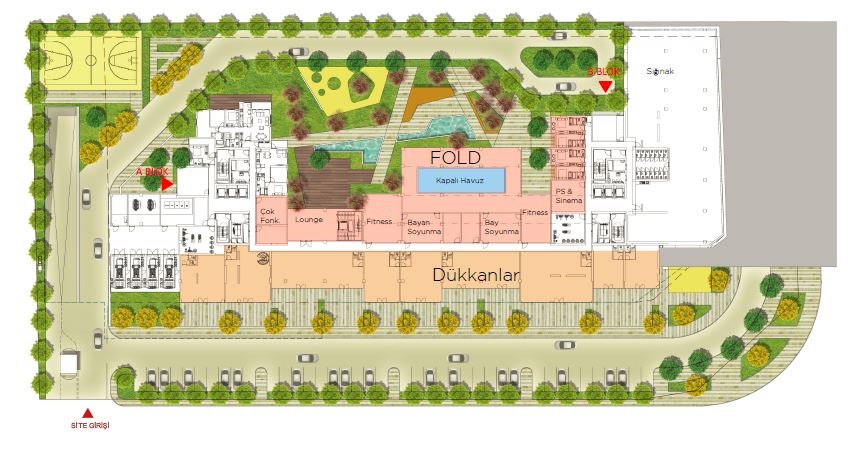Prime Location Apartments In Istanbul - Communal area plan