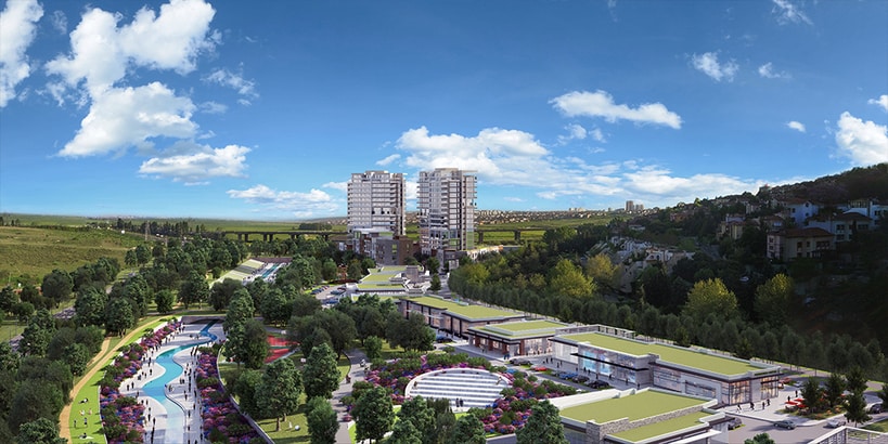Istanbul Modern Apartments For Sale - Open green landscapes