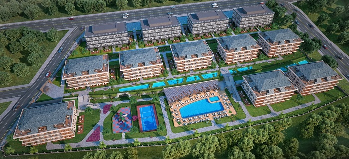 Modern Sea View Istanbul Apartments - Site plan