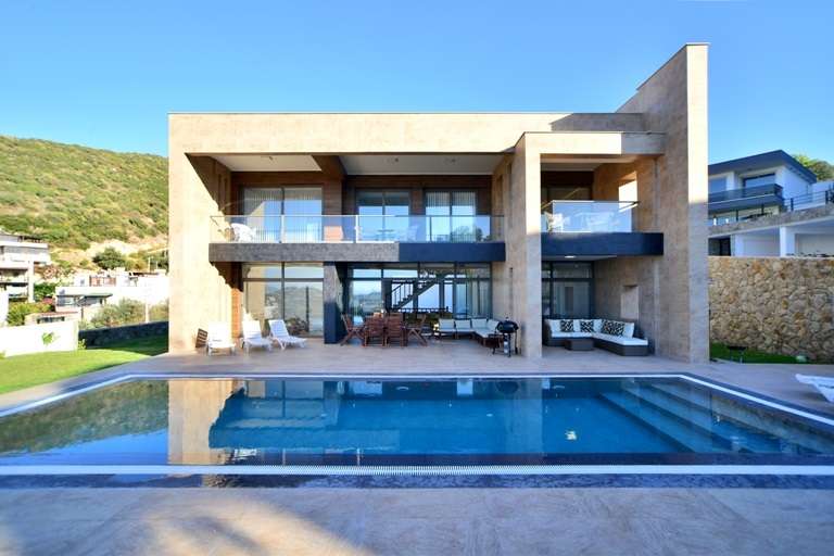 Luxury Sea View Villa - Yalikavak - Pool with walk-in steps