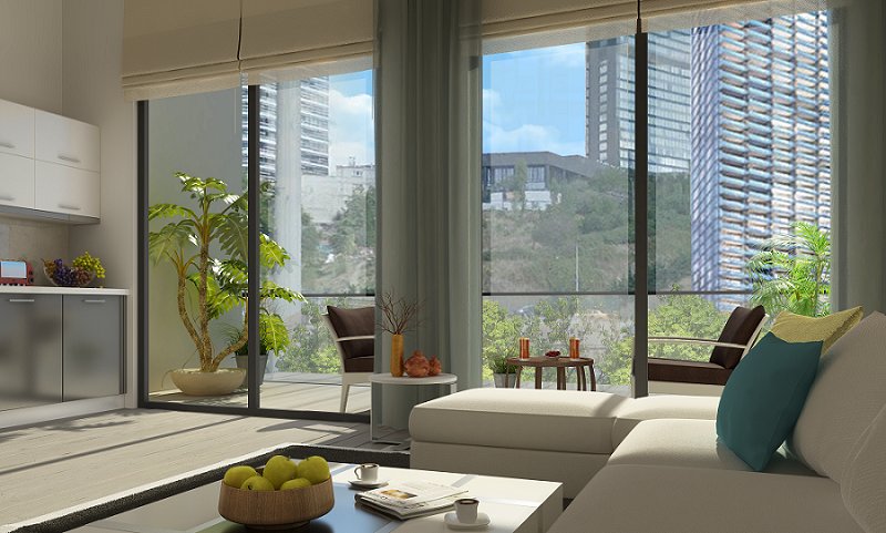 Central Istanbul Penthouse - Bomonti - Floor to ceiling windows