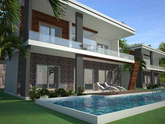 Central Yalikavak Sea View Villa - Glass balconies