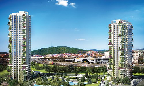 Modern Nature Apartments - Istanbul Asia - Two tower blocks