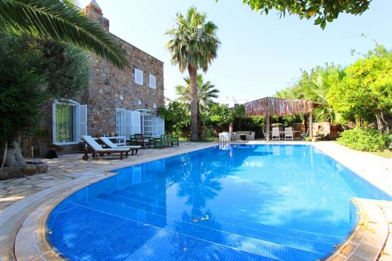 Stylish Stone Villa - Turkbuku, Bodrum - Pool with walk-in steps