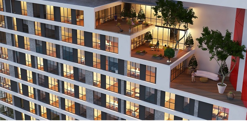 Basin Express Istanbul Apartments - Large terrace for some units