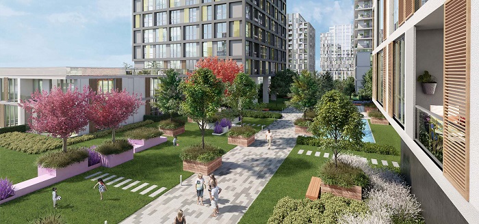 Off-Plan Istanbul Apartments - Great Connections - Communal green spaces