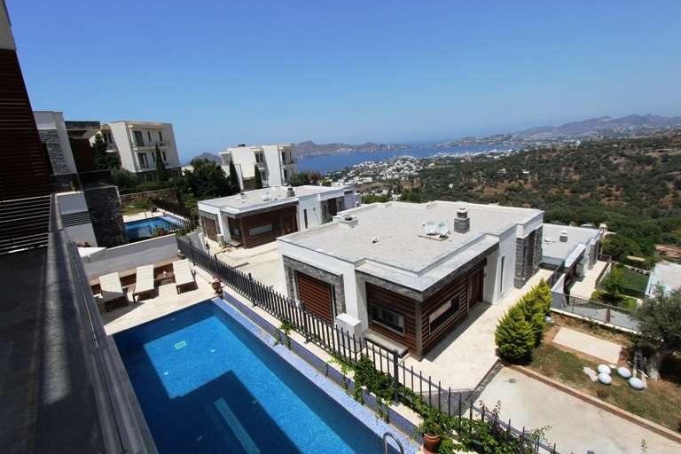 Modern Sea & Marina View Villa - Yalikavak - Panoramic sea and marina views