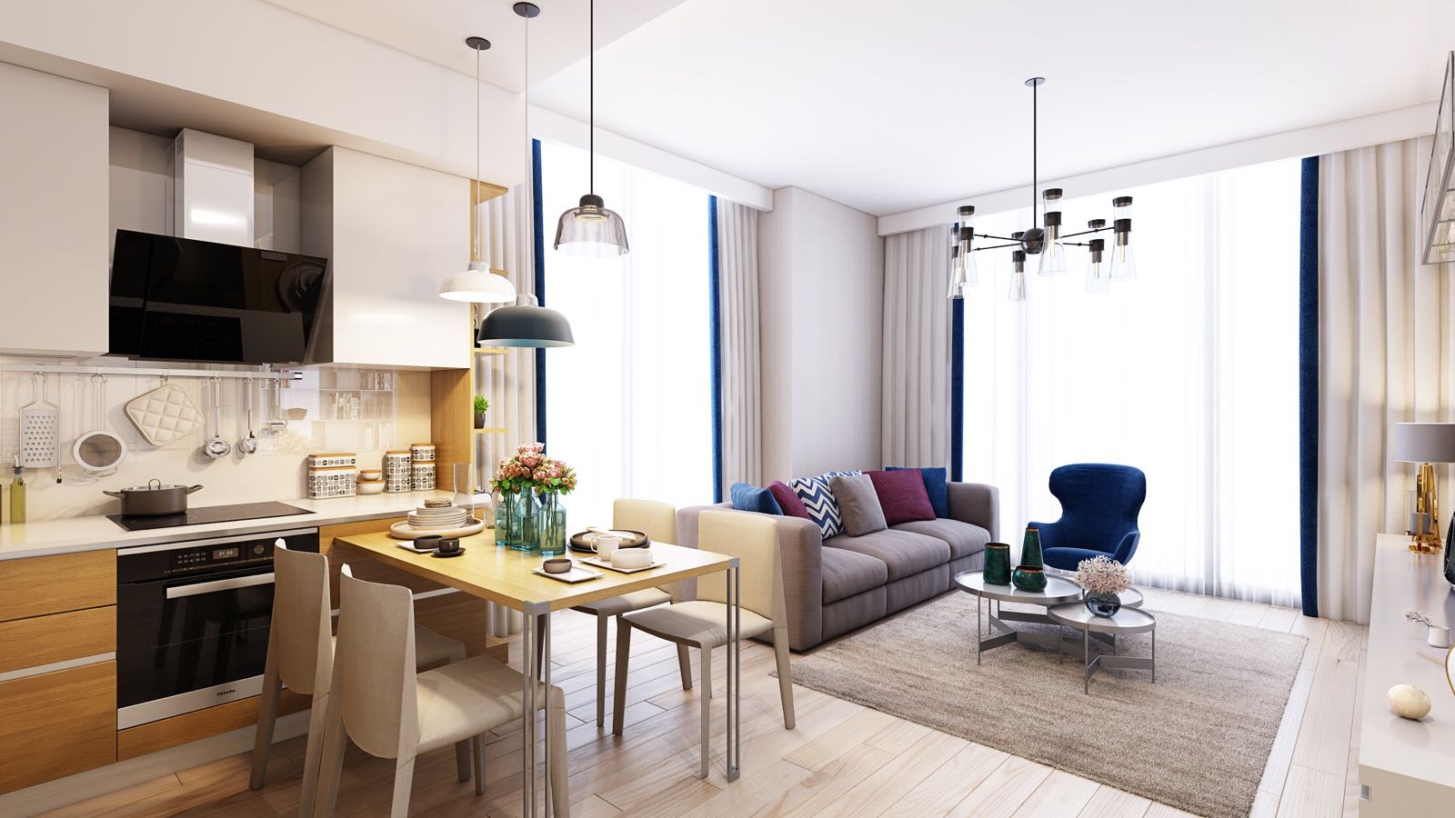 New Nature View Istanbul Apartmentss - Fully fitted kitchens with white goods