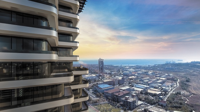 Off-Plan Sea View Istanbul Apartments - Sea view balconies