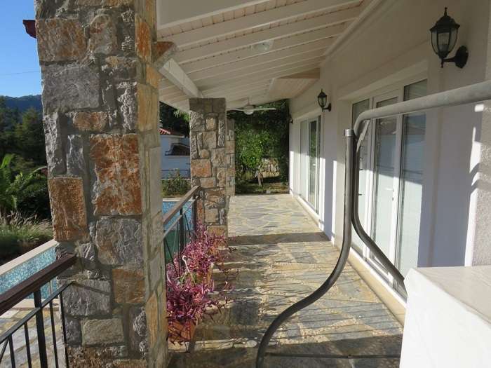 Luxury Gocek Villa - Sea View - Shaded stone terrace