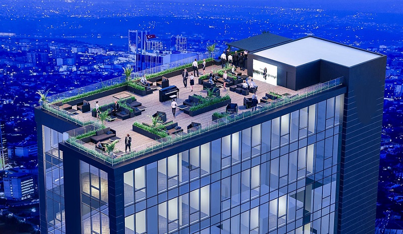 Basin Express Luxury Apartments, Istanbul - Roof terrace cafe/restaurant