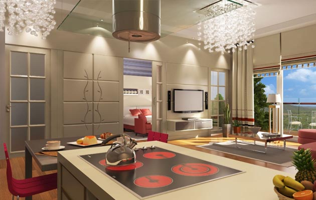 Prestigious Istanbul Apartment in Maslak kitchen/diner sample