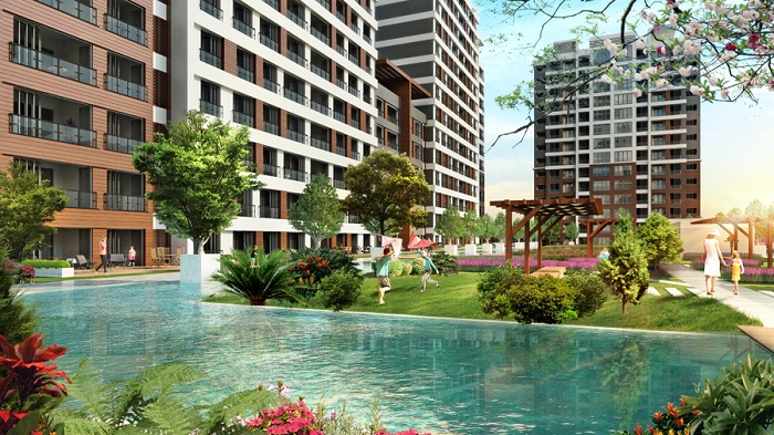 Modern Istanbul Apartment - Nature Views - Ornamental ponds