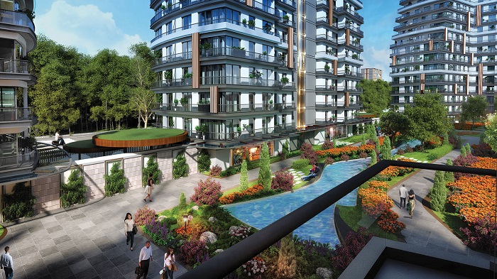 Off-Plan Apartments - Istanbul City Centre - Garden view balcony