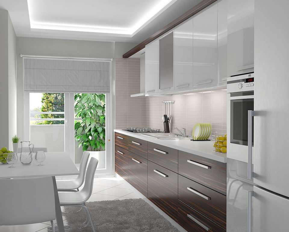 Affordable Nature View Apartments - Istanbul - Modern separate fitted kitchens