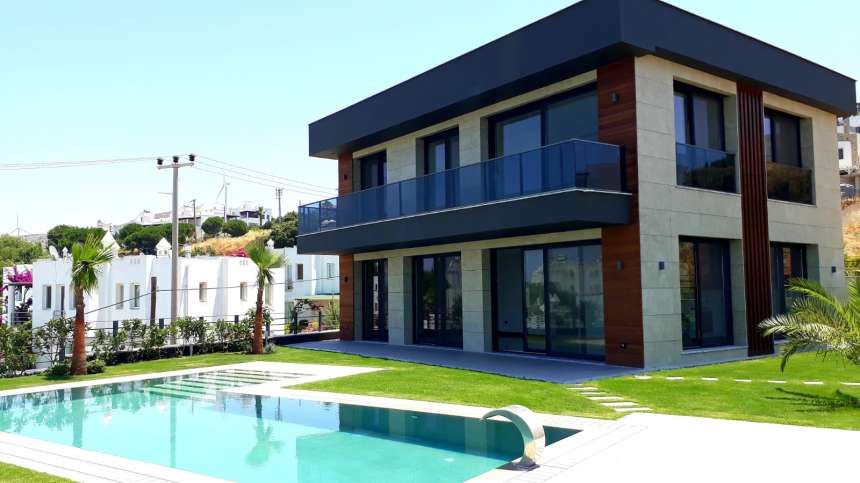 Sea View Bodrum Villa - Gumusluk - Modern Bodrum property