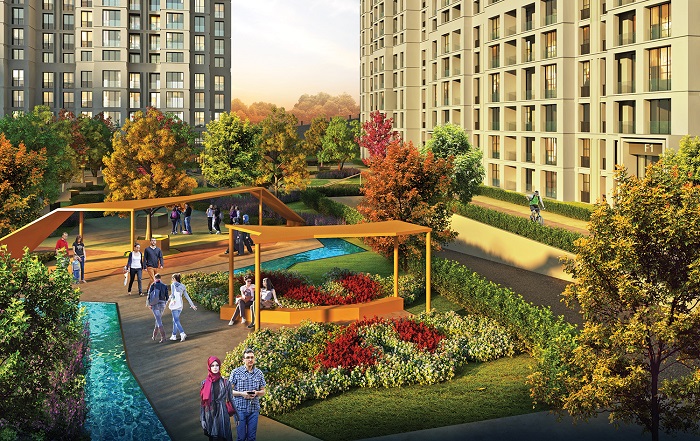 Off-Plan Sea View Istanbul Apartments - Landscaped gardens