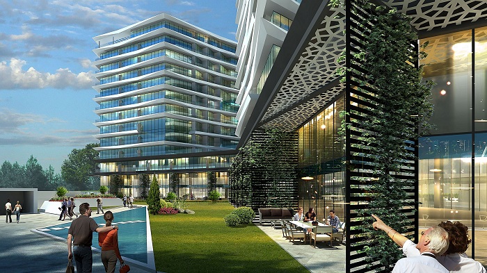 Istanbul Luxury Smart Home Apartments - Landscaped gardens