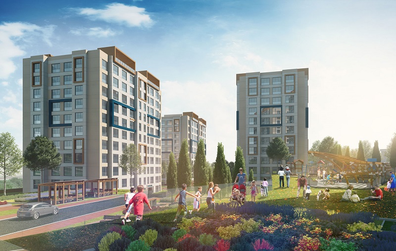 Modern Nature View Istanbul Apartments - Landscaped gardens