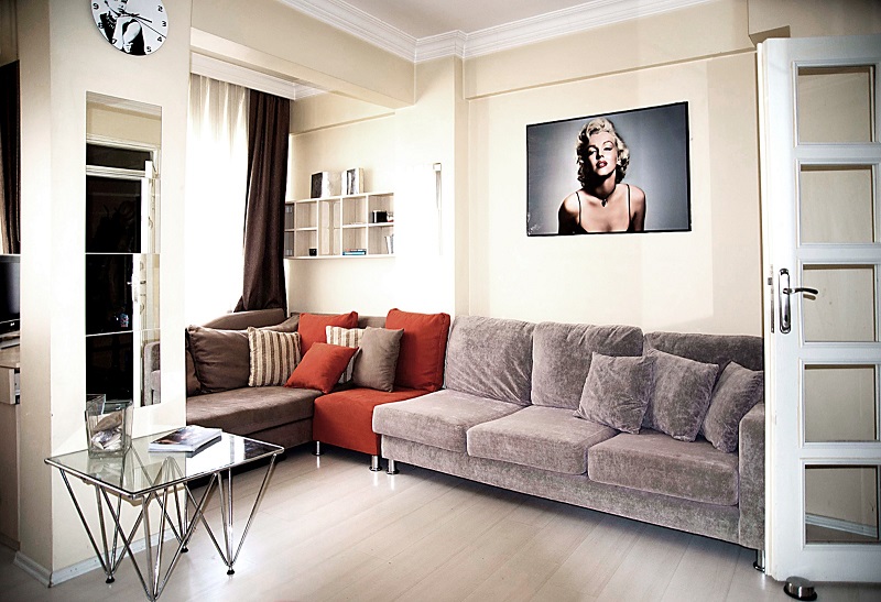Istanbul Apartment - Prestigious Besiktas - Modern and light lounge