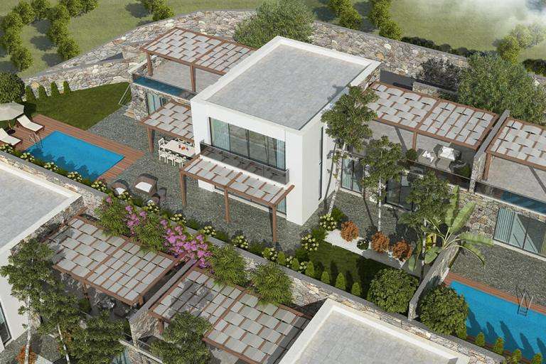 Marina View Villas In Yalikavak - Private landscaped gardens