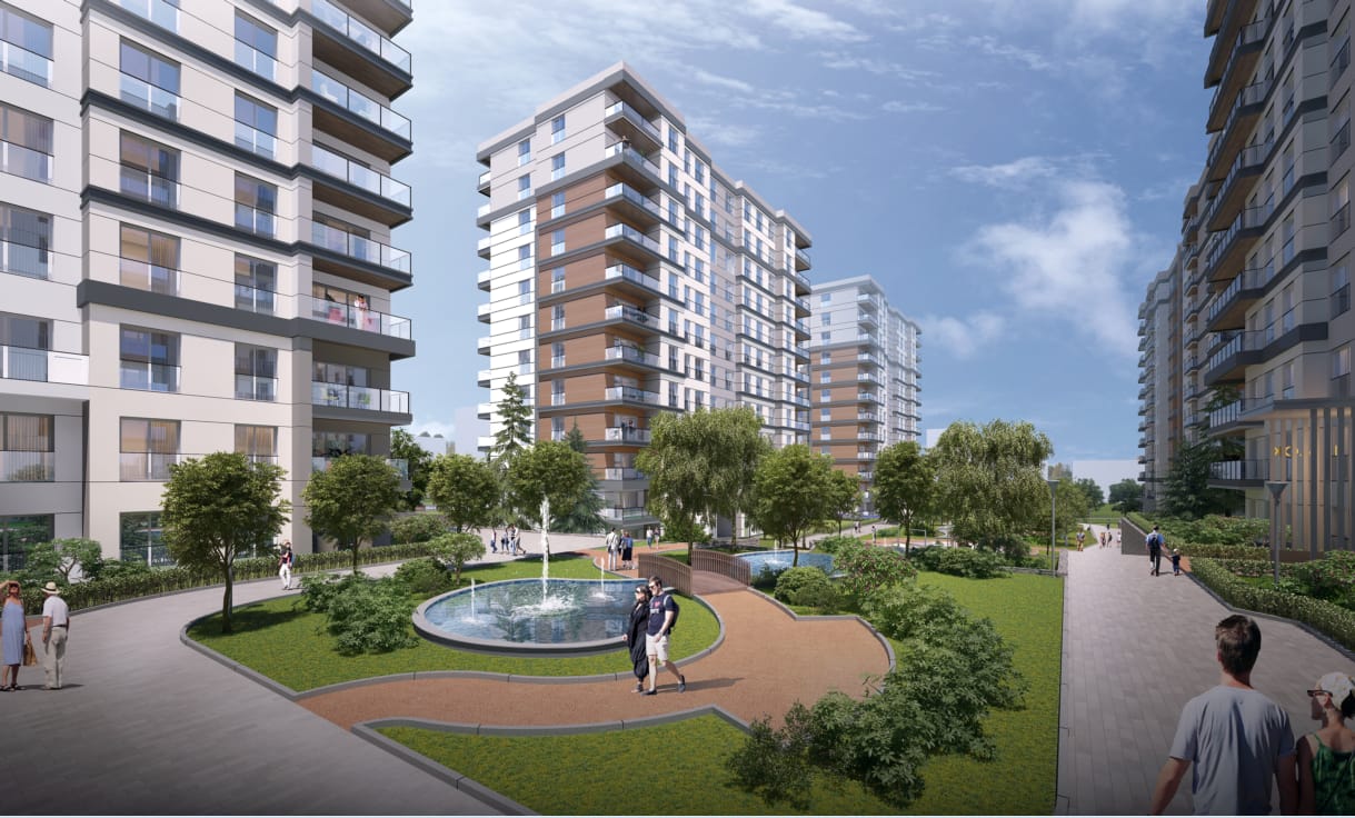 Modern Istanbul Apartments - Off-Plan - Gardens and water features
