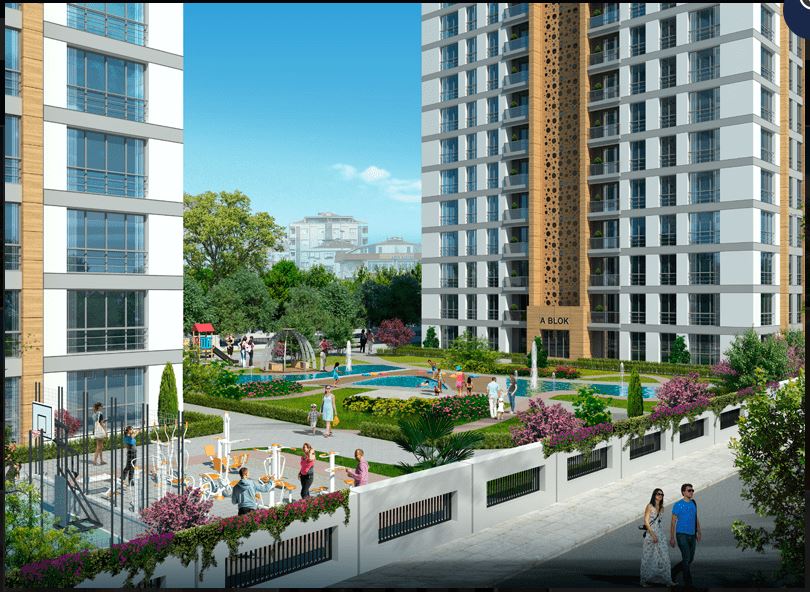 Affordable Modern Istanbul Apartments - Modern walled complex