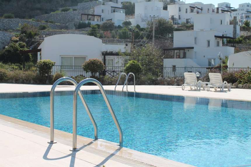 New Sea View Gumusluk Apartments - Pool area