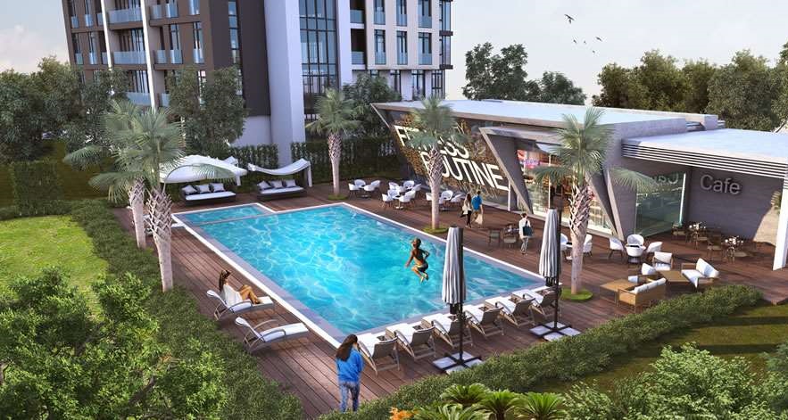 Sea View Asian Istanbul Apartments -Outdoor pool