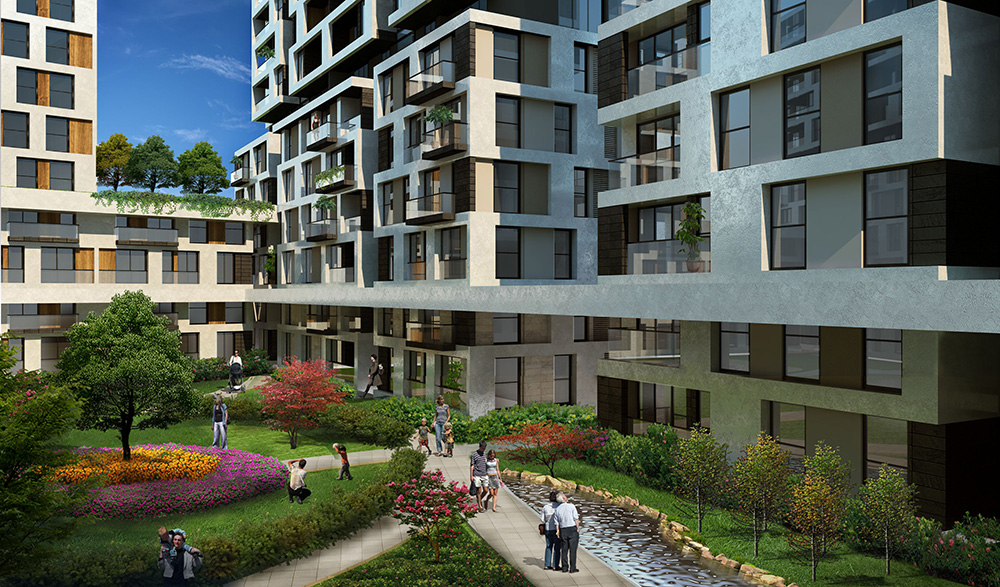 Turnkey Istanbul Luxury Apartments - Landscaped gardens