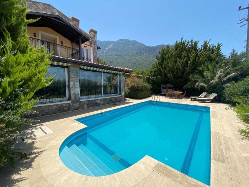 Traditional Ovacik Villa for sale - Spacious swimming pool