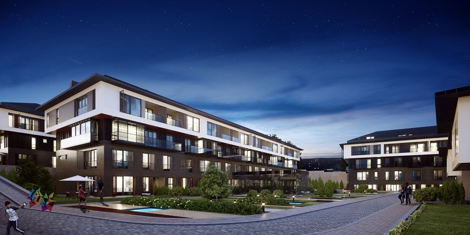 European Istanbul Luxury Marina Apartments - Landscaped gardens and water features