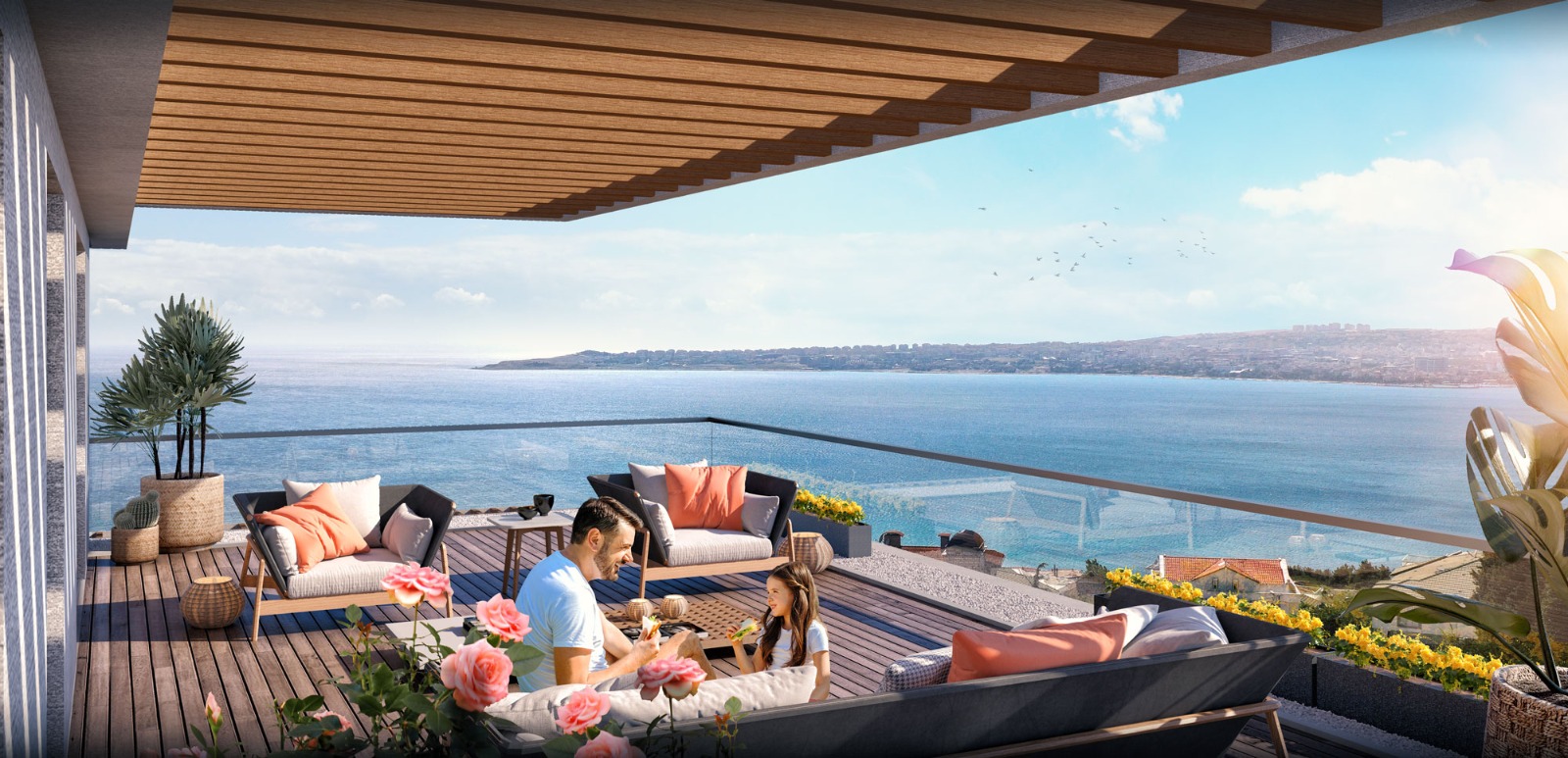 Istanbul Luxury Apartments - Off-Plan - Sea view balconies or terraces