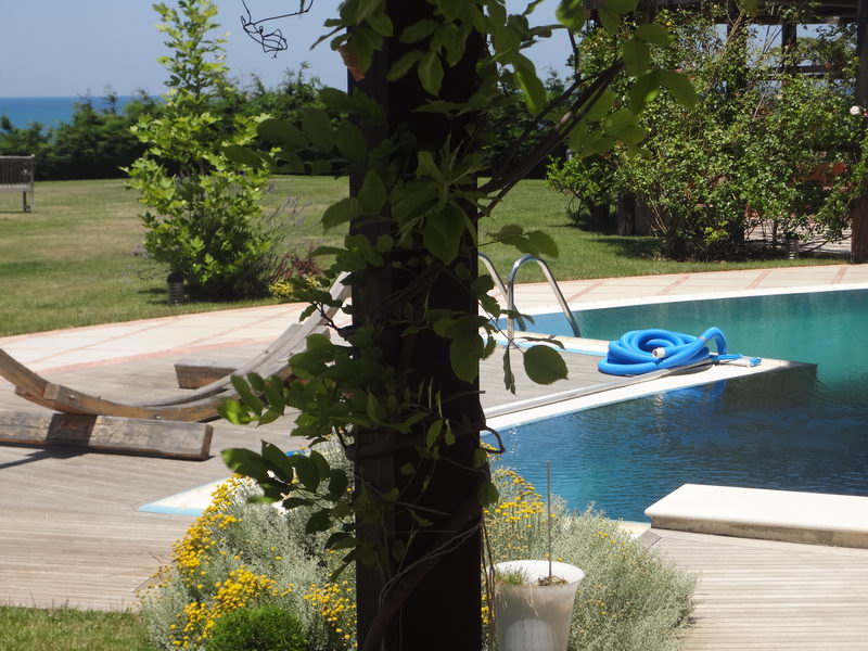 	 Beachfront villa Kumkoy -  garden and pool
