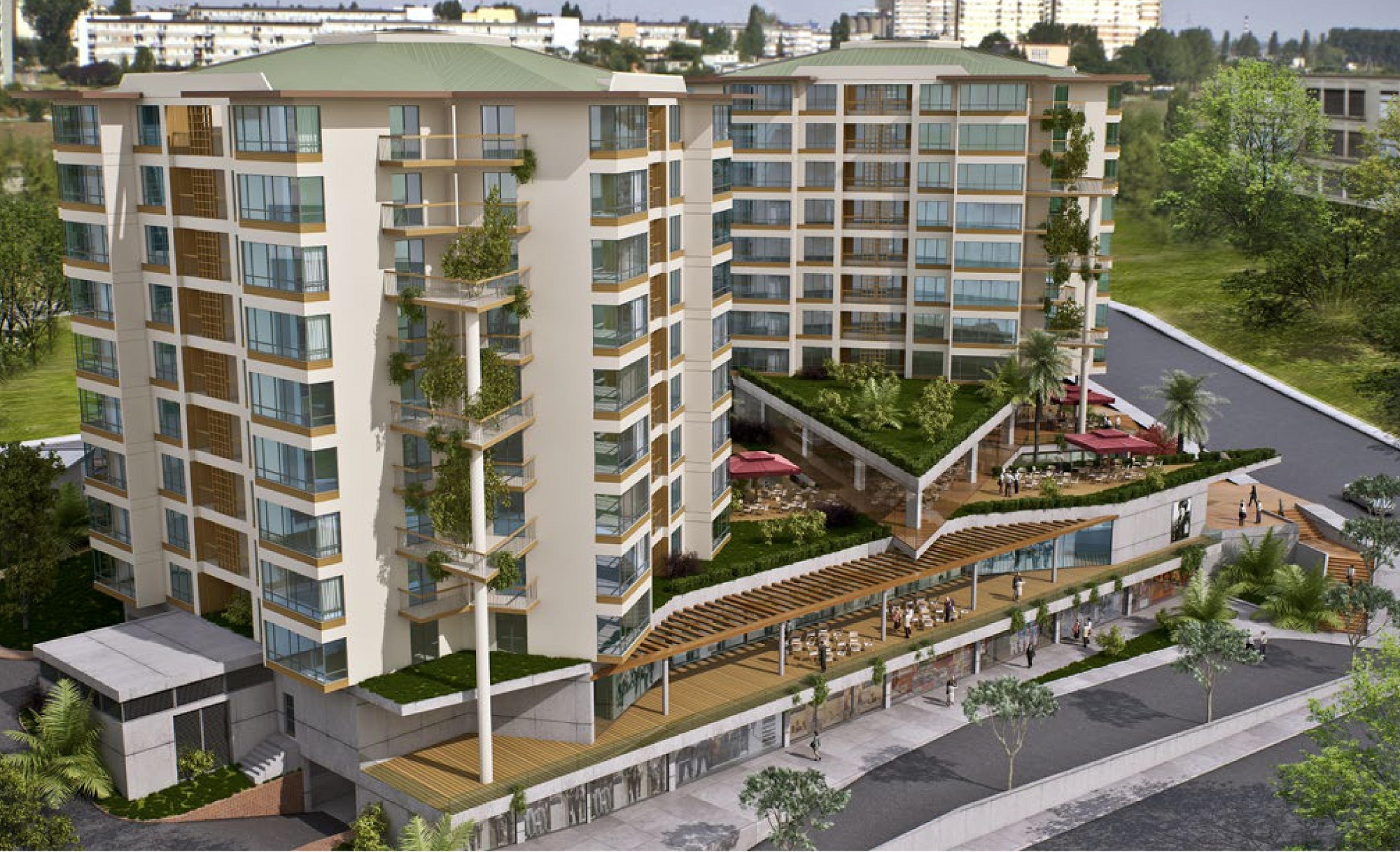 Istanbul Modern Apartments - Key Ready - Ample outdoor living space