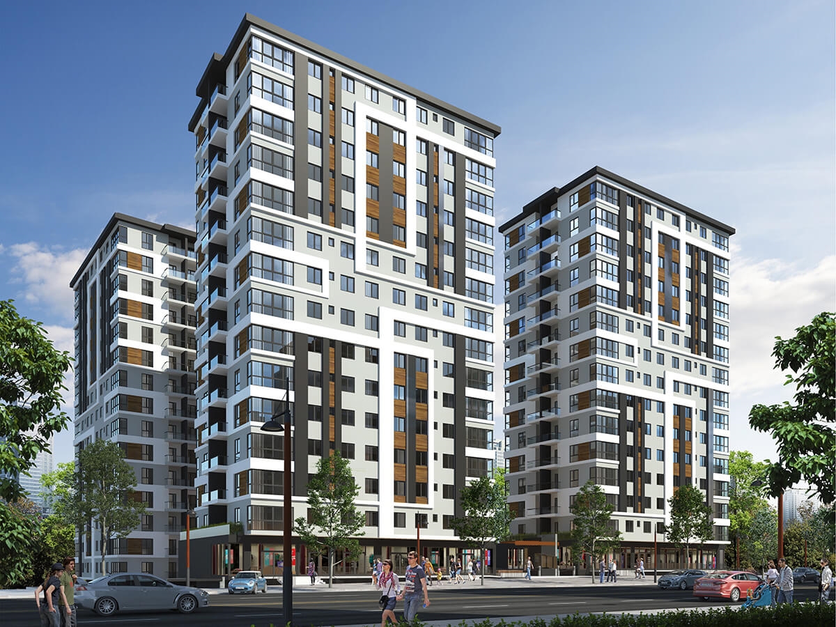 Luxury Apartments - Umraniye, Asian Istanbul - Three apartment blocks