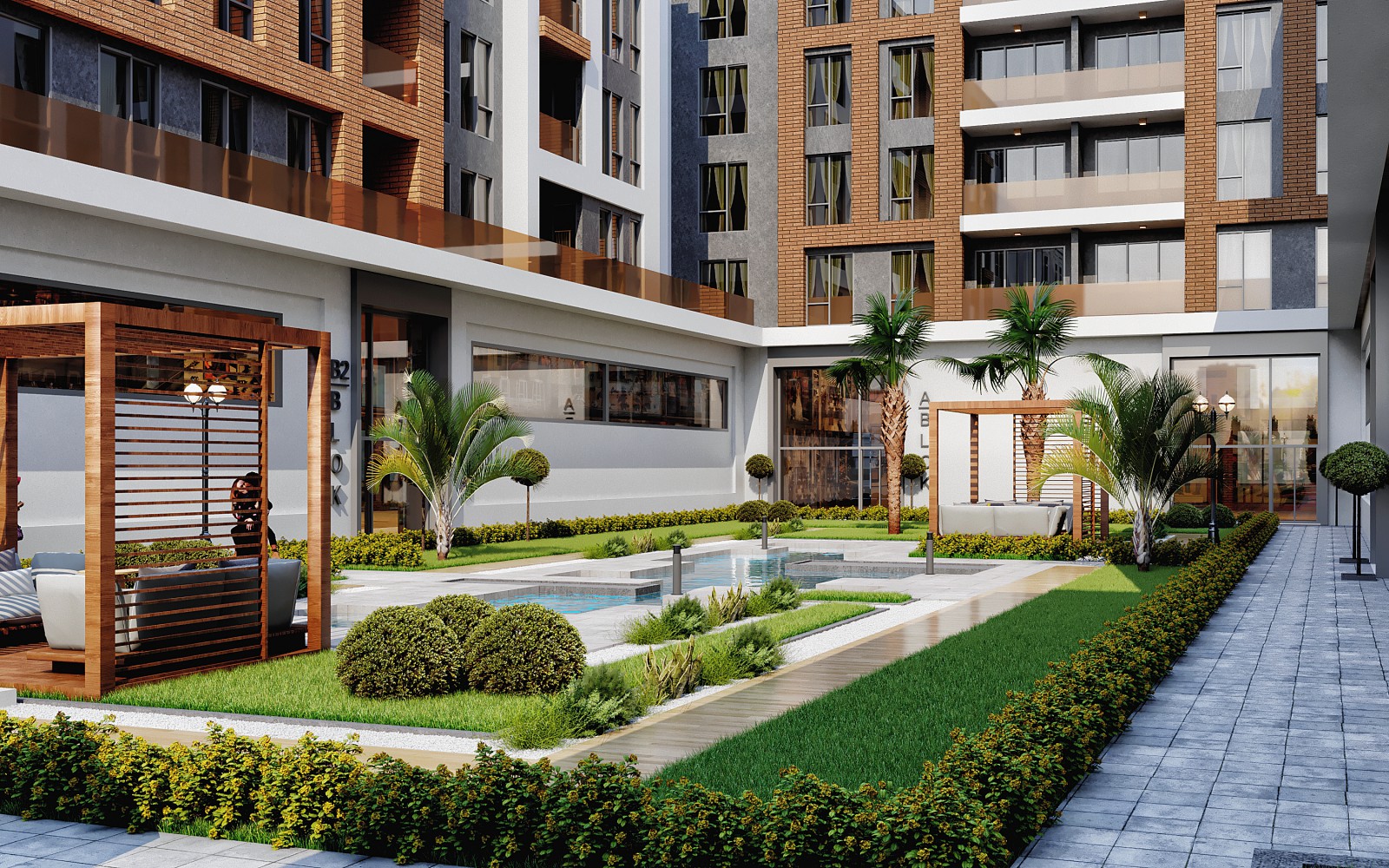 Istanbul Luxury Smart Home Apartments - Gardens and seating areas
