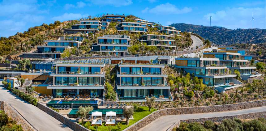 Luxury Sea View Yalikavak Apartments - Luxury hillside complex