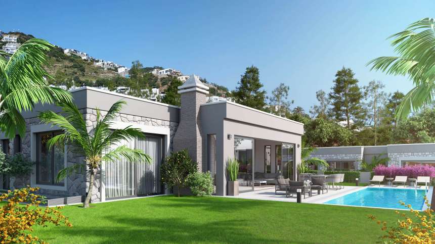 Off-Plan Yalikavak Luxury Villas - Large private gardens